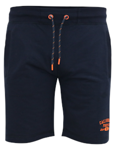 D555 Sutton Jogger-Shorts mit elastischer Taille und Schlaufe hinten Marineblau